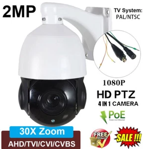 30X 4.5'' ZOOM 4in1 AHD/TVI/CVI/CVBS Speed 2.0MP Dome IR Night PTZ NTSC Camera - Picture 1 of 15