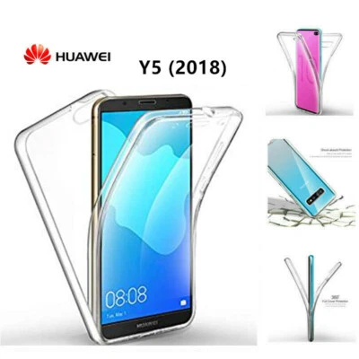 Cover Custodia 360 Gradi Full Body Trasparente  per HUAWEI Y5 2018 - Immagine 1 di 4