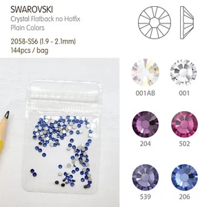Swarovski 2 mm Flatback Kristall Nailart Dekoration Strass #2058-SS6-Farbe - Bild 1 von 7