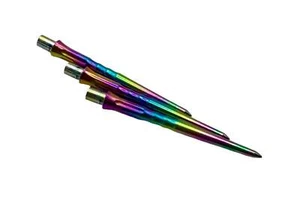 Caliburn Evo Replacement Dart Points. Ripple No Lip. 28mm Rainbow - Picture 1 of 2