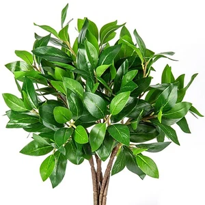 Greenery Branches 21” Tree Stems Artificial Plants Green Leaves Faux Bush, 6pcs - Picture 1 of 7