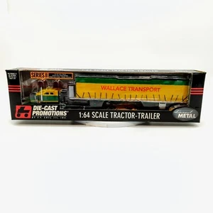 1/64 DCP Scale Wallace Transport IH 9400 Tarped Load Semi w/ Flatbed Trailer - Picture 1 of 4