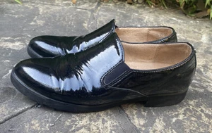 Naturalizer Black Patent Leather Geraldine Slip-On Loafers Sz 6.5/36.5 Flex - Picture 1 of 9