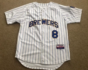 Ryan Braun #8 Milwaukee Brewers Mens Sz 50 Authentic Collection Majestic Jersey - Picture 1 of 12