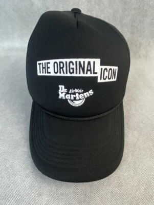 Dr Martens Original Icon Snapback Trucker Hat Black Adjustable Mesh Streetwear - Image 1 of 4