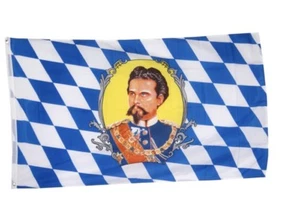 Fahne Deutschland Bayern König Ludwig Flagge bayerische Hissflagge 90x150cm - Bild 1 von 1