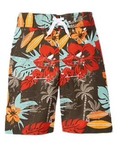 NWT Gymboree Tropical Hibiscus Swim Trunks Board Shorts Palm Tree Surf Boys 6 - Picture 1 of 4