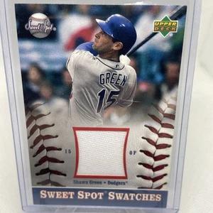 2002 Upper Deck Sweet Spot Swatches Shawn Green #S-SG Game Used Jersey Patch - Picture 1 of 2