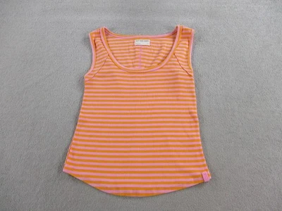 Camisa We The Free para mujer mediana rosa naranja rayas sin mangas cuello redondo top informal Foto 1 de 4