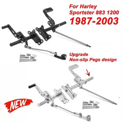 Estriberas de control delantero de 12" para Harley 87-03 Sportster Custom XLH XL 883 1200 Foto 1 de 3