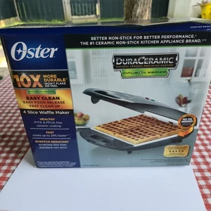 Oster 4 Slice Belgian Waffle Maker CKSTWF40WC New Open Box Square Waffles - Picture 1 of 9