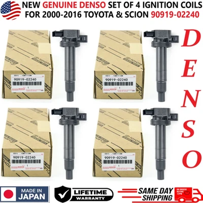NEW OEM DENSO Ignition Coils For 2000-2016 Toyota & Scion xA xB I4, 90919-02240 Foto 1 de 4
