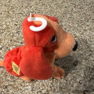 New Collectible Hush Puppies Applause Red Orange Hound Dog Bean Bag Plush - Picture 1 of 4