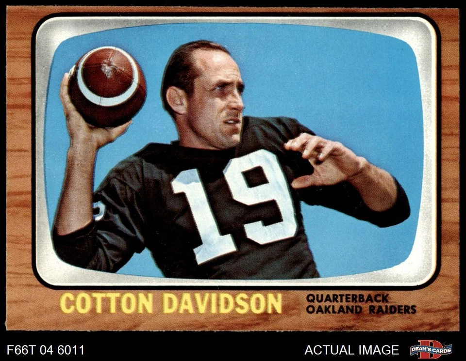1966 Topps #109 Cotton Davidson Raiders Baylor 5 - EX - Image 1 of 1