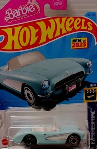 Hot Wheels Barbie 2021 Il Film Blu 1956 Cabrio Corvetta-Tempo Schermo - Foto 1 di 8