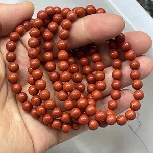 Großhandel 1 St. 6 mm roter Jaspis Kristall Stein Kombinationen 7,5" Stretch Armband - Bild 1 von 7