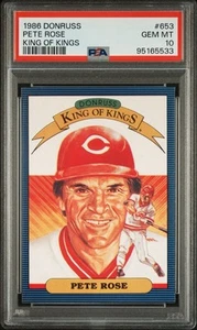 Pete Rose - 1986 Donruss King Of Kings #653, Reds PSA 10 GEM MINT - Picture 1 of 2