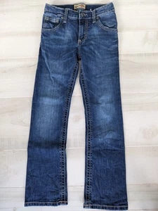 Wrangler 20X Boys Bootcut Jeans Thick Stitch 1042BWXMD Size 10 Adjustable Waist - Picture 1 of 7