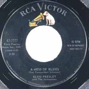 ELVIS PRESLEY It'S Now Or Never / A Mess Of Blues RCA VICTOR 47-7777 VG 45rpm 7" - Bild 1 von 4
