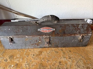 Craftsman Tool Box Tombstone   Hip Hand Roof  Held Portable Vintage - Picture 1 of 24