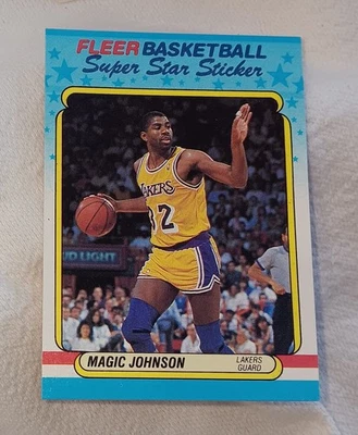 1988-89 Fleer Sticker Set, Magic Johnson #6, Nr-mint - Image 1 of 4