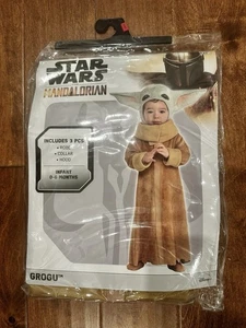 Star Wars Grogu Costume Infant 0-6 Months Mandalorian Baby Yoda Halloween NEW - Picture 1 of 3