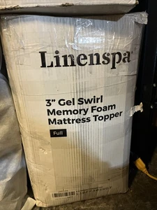 Coprimaterasso LINENSPA Full Size 3" Gel Swirl Memory Foam - Foto 1 di 1