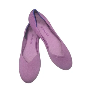 Rothy's Purple Soft Flexable Round Toe Slip Ons Flats Size 9W - Picture 1 of 7