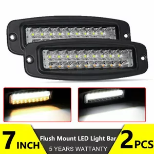 2X 6" Flush Mount LED Work Light Bar Spot Flood Rear Bumper Reverse Pods 7inch - Picture 1 of 10