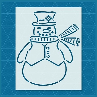 Snowman Stencil – Christmas, Winter, Holiday, Frosty, Kids, Festive Decor - Image 1 of 4