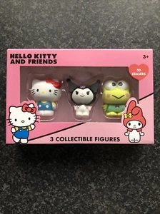Hello Kitty And Friends 3 Collectible 3D Erasers Hello Kitty Kuromi And Keroppi - Picture 1 of 5