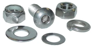 STAINLESS 5/16-18 BUTTON ALLEN BOLTS NUTS LOCKS FLAT WASHERS110+ - Foto 1 di 1