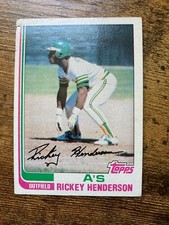 Rickey Henderson 1982-90 Baseball Cards, MLB, Topps, Donruss, Athletics, Yankees