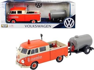 MOTORMAX 1:24 Volkswagen Type 2 (T1) Service Pickup and Oil Tank Trailer 79674 - Image 1 of 4