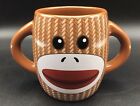 Double Handled Sock Monkey Coffee Mug  New