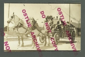 Medford OREGON RPPC '10 DELIVERY WAGON Dray Advertising EADS BROS. TRANSFER LINE - Picture 1 of 5