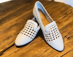 Nine West scarpe basse da donna in tessuto avorio tessuto a tessuto aperto taglia 6 M, nuove senza scatola - Foto 1 di 6