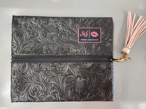 Makeup Junkie Bags - Coal Miner - Black Zipper - Pink Tassel - Small - Picture 1 of 4