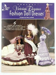 Victorian Elegance Fashion Doll Dresses (6) Crochet Patterns Mary Layfield  - Picture 1 of 10