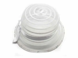 Sombrero Blanco Lentejuelas Niña Elegante Ceremonia Niña Hat Niñera Niños - Picture 1 of 2