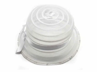 cappello bianco paillettes bambina elegante cerimonia bimba hat baby cildren - Immagine 1 di 2