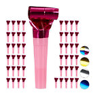 Set of 50 Party Blowers Loud Party Favour Set Noisemakers Kids Whistle Pink