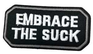 Patch Sew On Take Off Embroidered Clothing Hats Jackets Coat Sign Message A359 - Picture 1 of 4