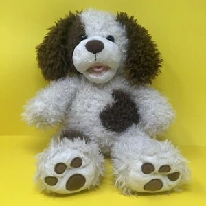 Peluche Build A Bear Perro Cachorro Blanco Marrón 17" Largo Desaliñado Peludo. - Imagen 1 de 24