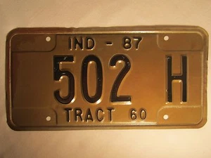 (Auswahl) Kennzeichen Traktor Anhänger 1987 Indiana 500 H 502 503 515 etc [Z221] - Bild 1 von 8