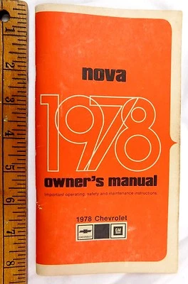 Chevrolet Nova 1978 vintage manual del propietario completo y original  Foto 1 de 4