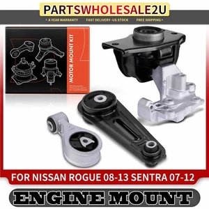 3x Engine Motor & Torque Strut Mount for Nissan Rogue 08-13 Sentra 07-12 L4 2.5L - Picture 1 of 8