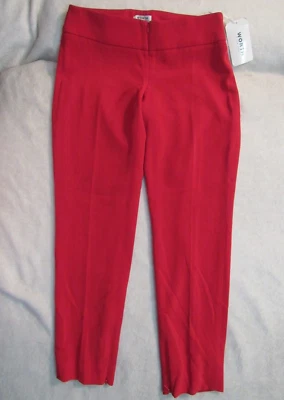 worth new york siren red pants lined zip close legs size 0 NWT - Image 1 of 4