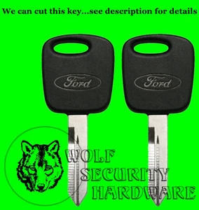 Lot of 2 Ford Oval Logo OEM PATS Transponder RFID Security Chip Key Blank 597602 - Picture 1 of 2
