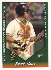 2011 MultiAd Greensboro Grasshoppers Brent Keys #26